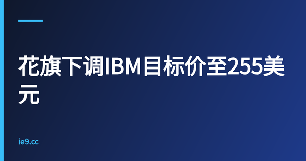 花旗下调IBM目标价至255美元