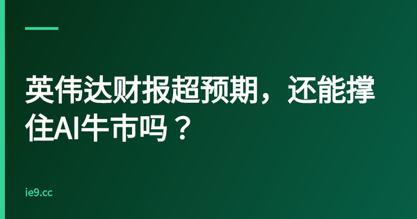 英伟达财报超预期，还能撑住AI牛市吗？